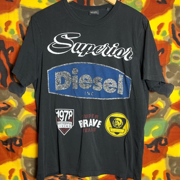 Y2K Diesel Big Logo Small Mens Tee - Picture 3 of 12